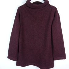 Uniqlo golf luźna bluza z golfem burgund melanż S / M