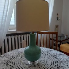 Lampa stołowa ceramiczna,porcelanowa.