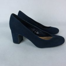 F&F zamszowe czółenka granat 4 / 37 - 23,5 cm