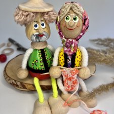 Drewniany zestaw kolekcjonerski «Babcia i Dziadek»