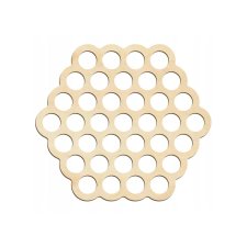 Drewniany heksagon na ścianę Panel ścienny drewniany Ażurowe ozdoby ścienne