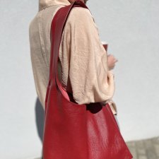 Shopper bag czerwona A4