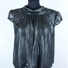 River Island cienka metalizowana bluzka kokarda 10 / 36