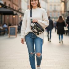 Nerka Damska XXL kwiaty las liście NS05xxl-006