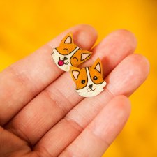Małe sztyfty z pieskami corgi