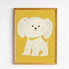 Plakat 50 x 70 cm Biały psiak