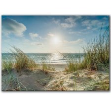 Obraz na płótnie - 100x70 cm - Plaża widok na morze (1-0728)