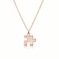 PUZZEL- naszyjnik różowe złoto 18K