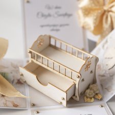 Pamiątka Chrztu Świętego chłopca exploding box kartka 3d