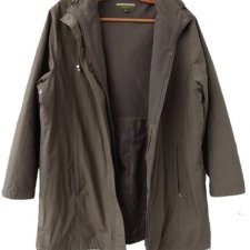 Kurtka khaki ocieplana parka vintage Nuage plus size