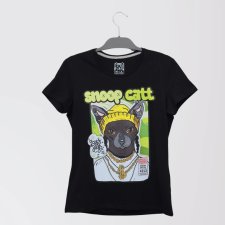 T-shirt SNOOP CAT (DAMSKA L) czarna