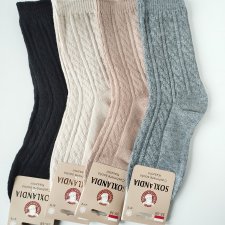 4 x Skarpetki kaszmirowe damskie 39-42