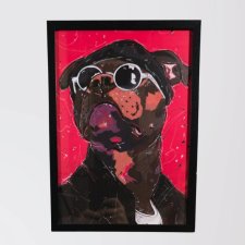 Plakat A4 - Leon Zawodowiec - pies  - w ramie