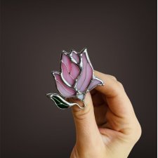 Broszka witrażowa "Magnolia"