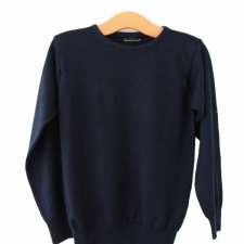 Granatowy sweter vintage wełna wiskoza