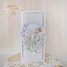 Kartka na chrzest, roczek, narodziny "Cherished Memories" GOTOWA