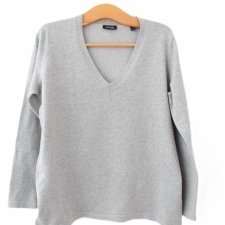 Szary sweter plus size bawełna