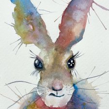 Zajączek wielkanocny Original Akwarela A5