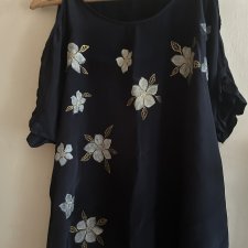 STELLA NOVA COPENHAGEN 100% CUPRO ROMANTYCZNA ORYGINALNA BLUZKA
