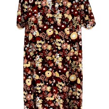 BISTOROWA  sukienka kwiaty PRL hand made L/XL