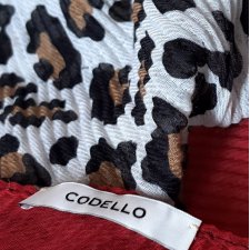CODELLO duży marszczony / gnieciony szal pareo  -   drapieżna elegancja - modern boho - miękki oryginalny