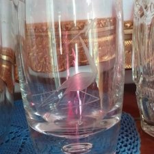 RETRO VINTAGE KOLEKCJONERSKI WAZON SZKŁO DESIGN BUD VASE Wytwórnia: Bergdala (Szwecja)