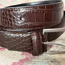 Skóra naturalna -Echtes  Leder- elegancki  oryginalny  skórzany gadzi :) 105 cm