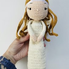 Anioł stróż lalka maskotka szydełkowa handmade