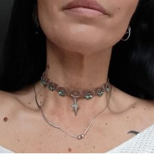 Choker z turkusem afrykańskim