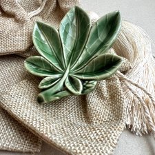 Vintage Wade England Porcelain Leaf Pin Dish ❤ Lata 50-te. XXw.