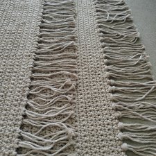 Dywanik/ chodnik ręcznie robiony na szydełku z sznurka bawełnianego w kolorze Natural Grey w stylu skandynawskim