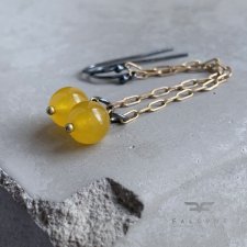 Kolczyki Long Yellow Agate