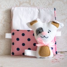 Minisie w śpiworku - Piesek biały