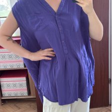 Fioletowa luźna bluzka koszula Avenue plus size 30/32 oversize