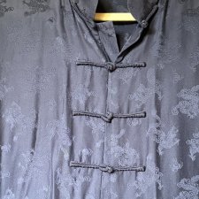 Silk - Jedwabny wschodni żakiet koszula oryginalne zapięcia