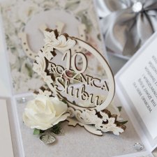 10 rocznica ślubu, aluminiowe gody, exploding box, kartka 3d