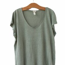 100% len Lniany T-shirt vintage bluzka lniana
